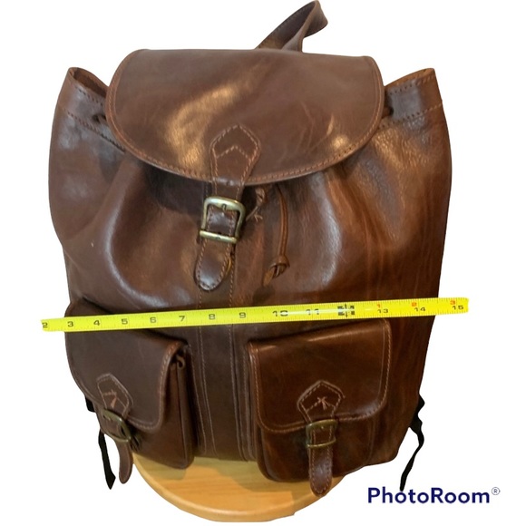 Full grain Leather Backpack with replacement straps - Picture 8 of 8